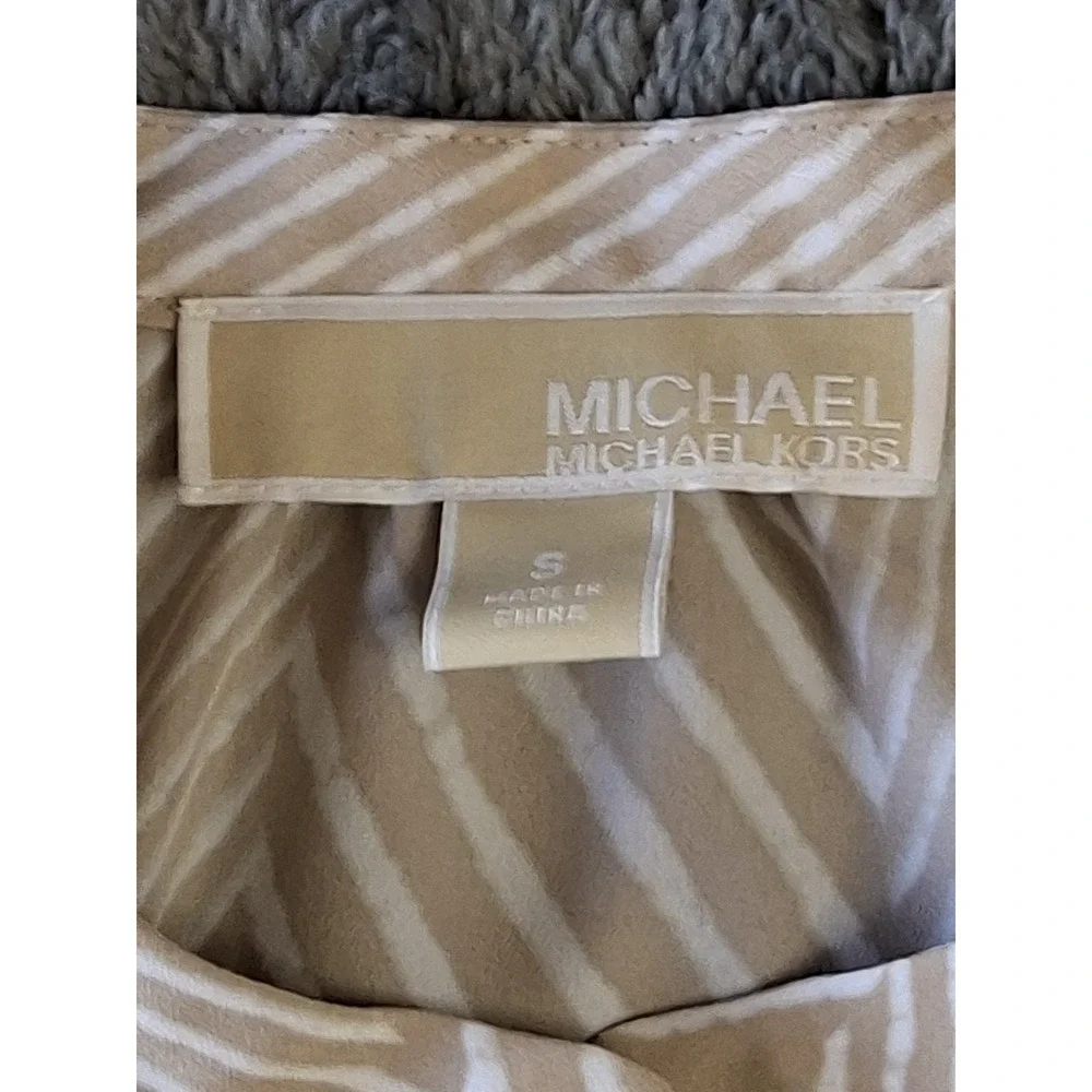 Women's‎ Michael Kors Sz Small Sleeveless Blouse Top Striped Preppy